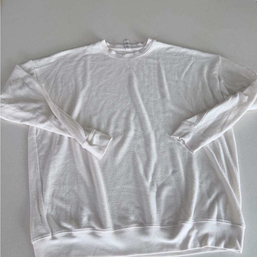 ALO Yoga White Crewneck Sweater